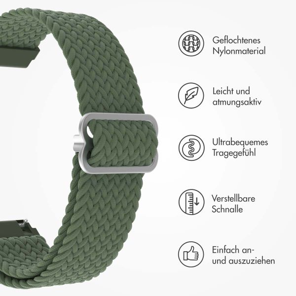 imoshion Gewebtes Nylonarmband - Universeller 22-mm-Anschluss - Dunkelgrün