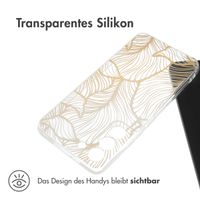imoshion Design Hülle Samsung Galaxy S22 - Golden Leaves Transparent