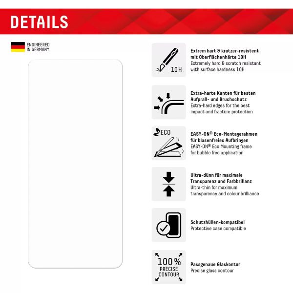 Displex Bildschirmschutzfolie Real Glass Xiaomi 13T / 13T Pro