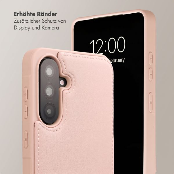 Selencia Nova HandyHülle mit Kordel und Kartenhalter Samsung Galaxy A56 - Dusty Rose