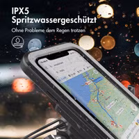 imoshion Handyhalterung für Fahrrad mit powerbank - spritzwassergeschützt – 5000 mAh – Schwarz