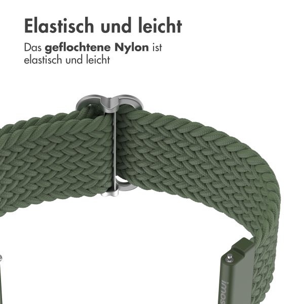 imoshion Gewebtes Nylonarmband - Universeller 22-mm-Anschluss - Dunkelgrün