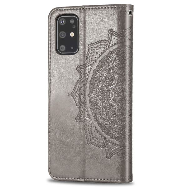 Mandala Klapphülle Grau für das Samsung Galaxy S20 Plus