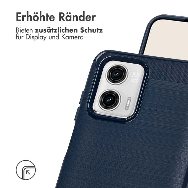 imoshion Brushed Back Cover für das Motorola Moto G73 - Dunkelblau