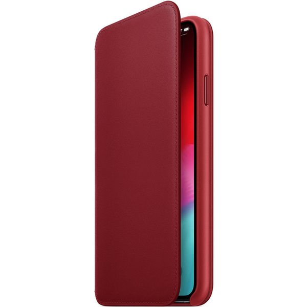 Apple Leather Folio Klapphülle Rot für das iPhone Xs Max