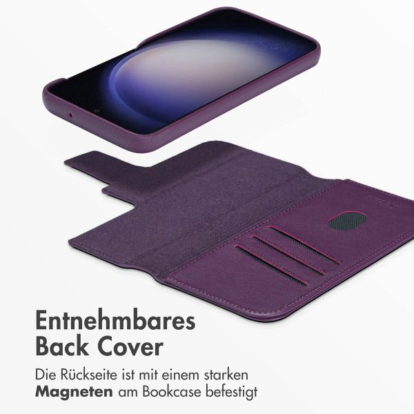 Accezz 2-in-1 Klapphülle aus Leder mit MagSafe Samsung Galaxy S23 - Heath Purple