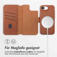 Accezz 2-in-1 Klapphülle aus Leder mit MagSafe Apple iPhone 16e - Sienna Brown
