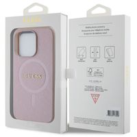 Guess Saffiano MagSafe Back Cover Apple iPhone 15 Pro - Rosa