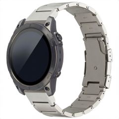 Accezz Mattes Titanstahlarmband -   Garmin 22 mm Anschluss - Titanium
