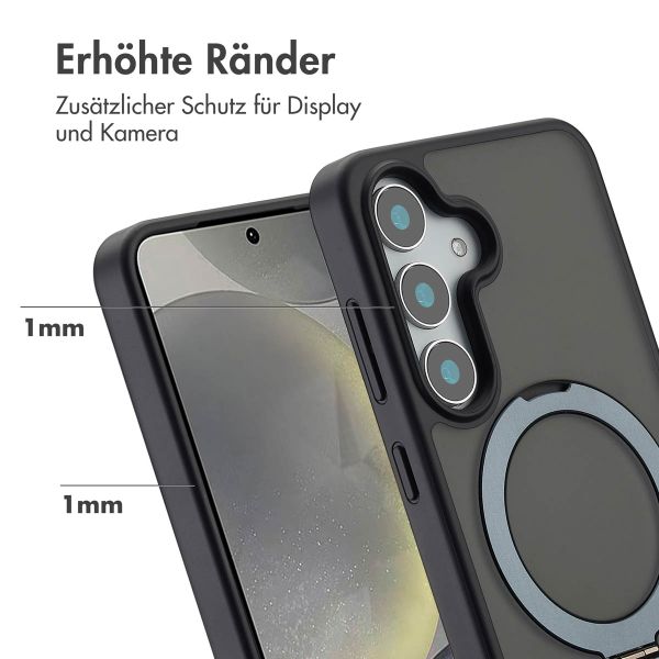 Accezz Ring Stand Backcover mit MagSafe Samsung Galaxy S25 - Schwarz
