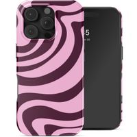 Selencia Vivid Rückabdeckung mit MagSafe Apple iPhone 16 Pro - Wavy Swirl Pink Plum