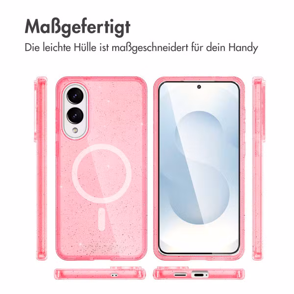 imoshion Sparkle Back Cover mit MagSafe Samsung Galaxy S25 Edge - Rosa