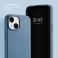 Selencia Back Cover mit luxuriöser Handschlaufe für das iPhone 15 - Blau