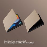 Selencia Riva Klapphülle Apple iPad 9 (2021) 10.2 Zoll / iPad 8 (2020) 10.2 Zoll / iPad 7 (2019) 10.2 Zoll - Beige