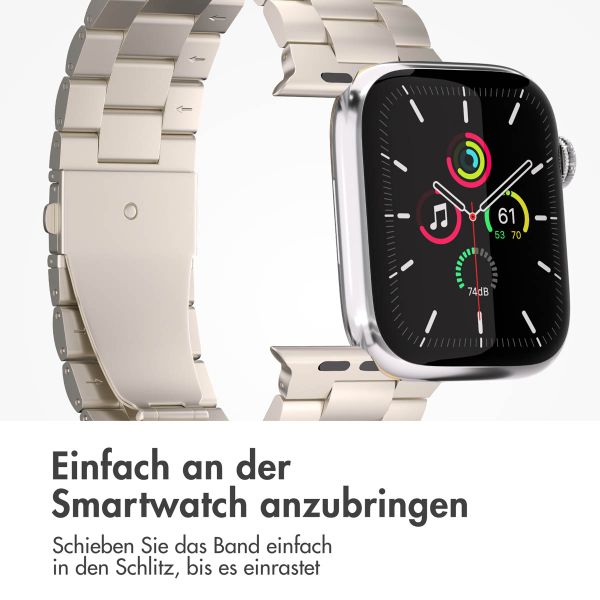 imoshion Edelstahlarmband für das Apple Watch Series 1 bis 9 / SE (38/40/41 mm) | Series 10 (42 mm) - Starlight