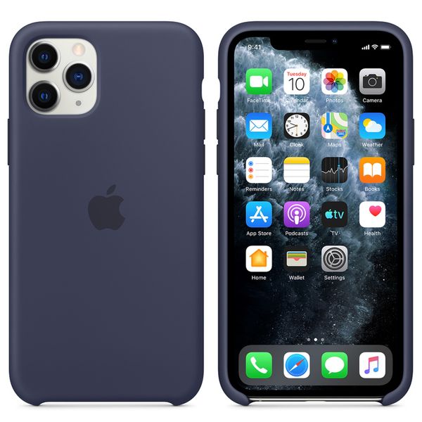 Apple Silikon-Case Midnight Blue für das Apple iPhone 11 Pro