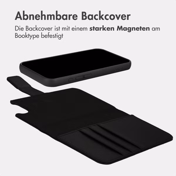 imoshion Herausnehmbare 2-in-1 Luxus-Bookcase Apple iPhone 17e / 16e - Schwarz