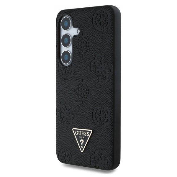 Guess 4G Logo Triangle Strass Back Cover Samsung Galaxy S25 - Schwarz