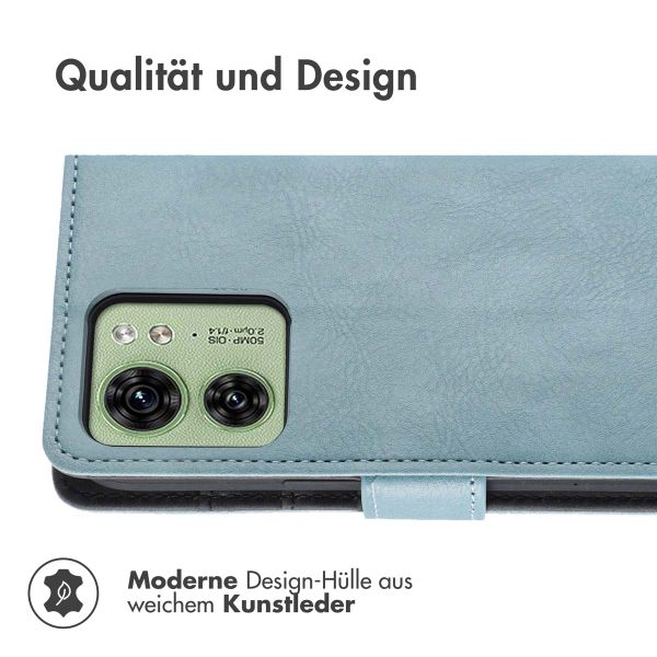 imoshion Luxuriöse Klapphülle Motorola Edge 40 - Hellblau