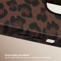 Selencia Sabi Backcover Leopardenmuster mit MagSafe Apple iPhone 14 - Mocha Brown