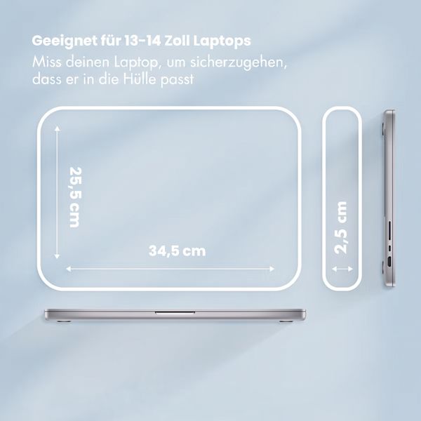 Selencia Puffy Laptop Hülle 13-14 Zoll - Laptop Sleeve - Slate Blue