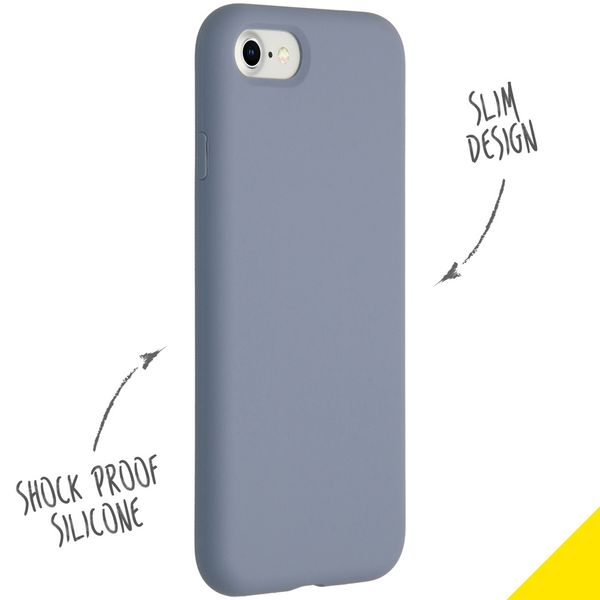 Accezz Liquid Silikoncase Apple iPhone SE (2022 / 2020) / 8 / 7 - Lavender Gray