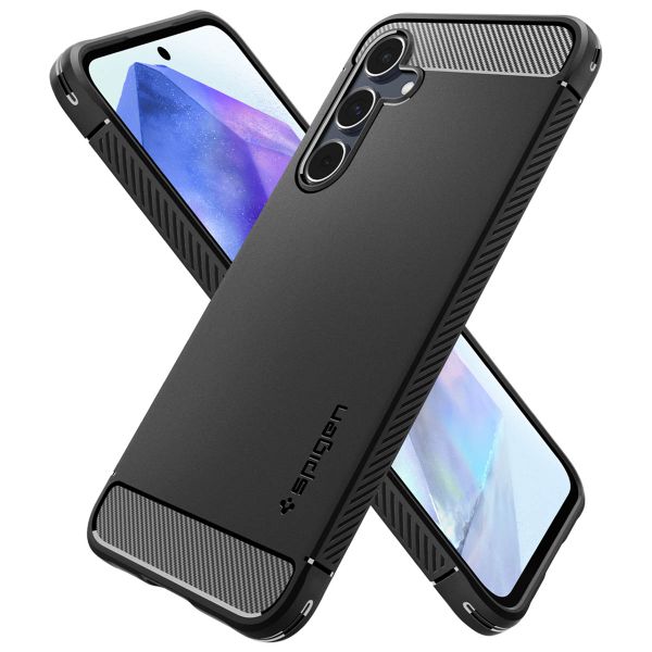 Spigen Rugged Armor Case für das Samsung Galaxy A55 - Matte Black