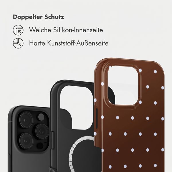 Selencia Vivid Rückabdeckung mit MagSafe Apple iPhone 16 Pro - Happy Dots Chocolate