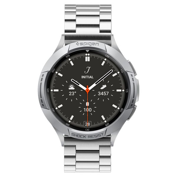 Spigen Chrono Shield für die Samsung Galaxy Watch 4 Classic - 46 mm - Silber