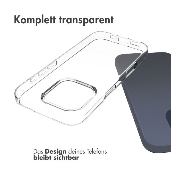 Accezz TPU Clear Cover für das iPhone 16 Pro - Transparent