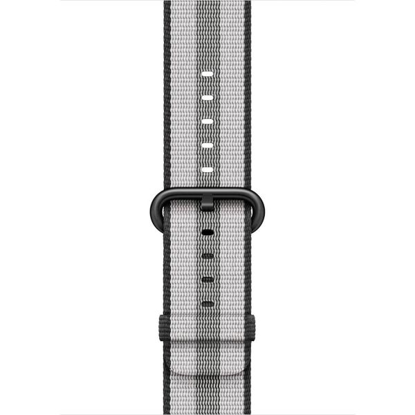 Apple Gewebtes Nylonarmband für die Apple Watch Series 1 bis 10 / SE / Ultra (2) (44/45/46/49 mm) - Schwarz gestreift