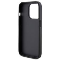 Guess 4G Metal Logo Back Cover mit Glitter Apple iPhone 15 Pro - Schwarz