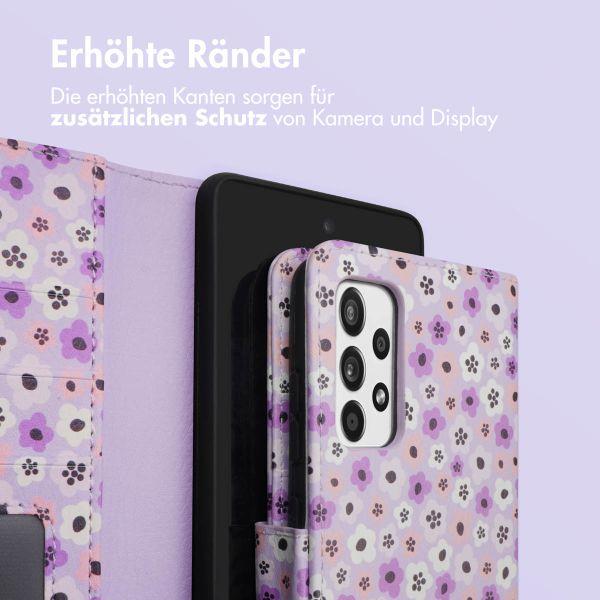 imoshion ﻿Design Klapphülle für das Samsung Galaxy A52(s) (5G/4G) - Purple Flowers