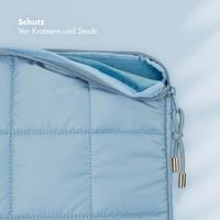 Selencia Puffy Laptop Hülle 15-16 Zoll - Laptop Sleeve - Slate Blue