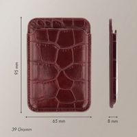 Selencia Croco Kartenhalter mit MagSafe - Burgundy