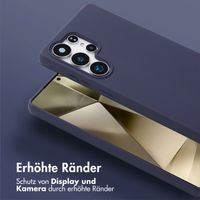 Selencia SilikonHülle mit abnehmbarem Band Samsung Galaxy S25 Ultra - Dunkelblau