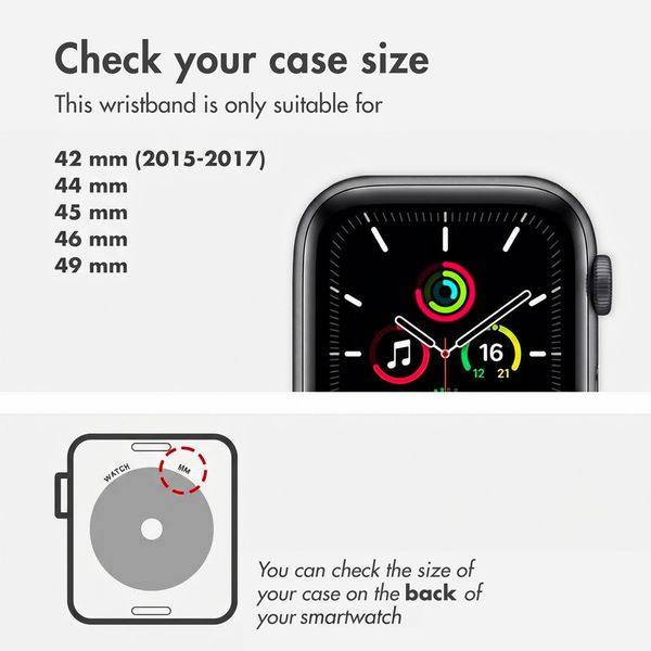 Apple Geflochtenes Solo Loop für  Apple Watch | 44/45/46/49 mm - Größe 6 - Magenta