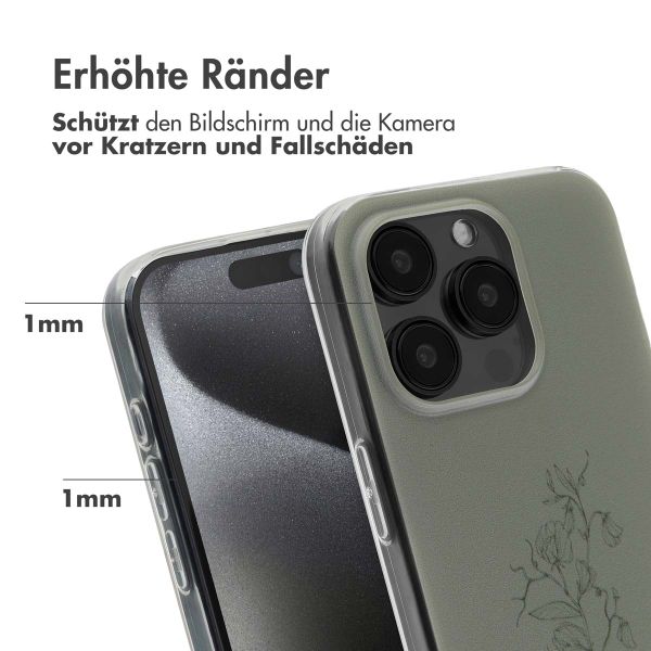 imoshion Design Hülle für das iPhone 15 Pro - Floral Green