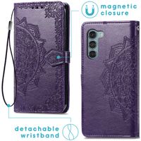 imoshion Mandala Klapphülle für das Motorola Moto G200 - Violett