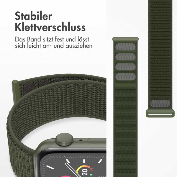 imoshion Nylonarmband für das  Apple Watch Series 1 t/m 11 / SE / Ultra (44/45/46/49 mm) - Army Green