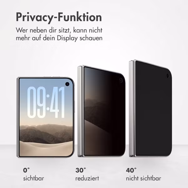 Accezz Privacy Displayschutz aus gehärtetem Glas Apple iPhone Duo