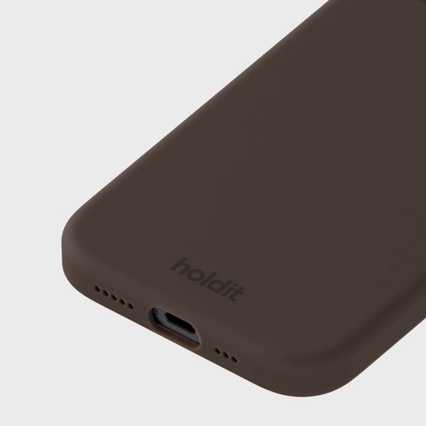 Holdit Silicone Case für das iPhone 15 - Chocolate