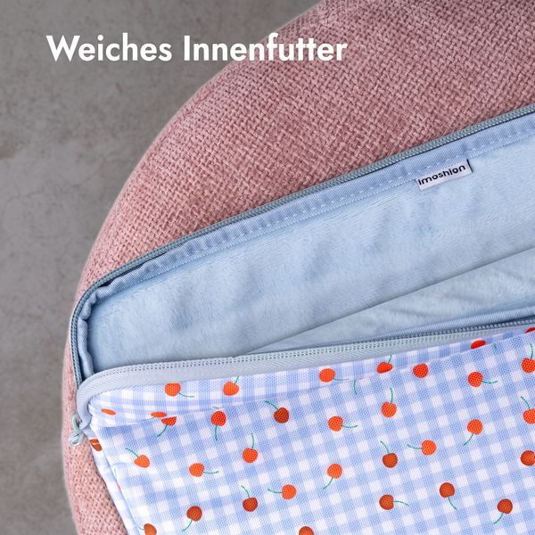 imoshion Design Laptop Hülle 13-14 Zoll - Laptop Sleeve - Cherry Check