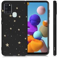 imoshion Design Hülle für das Samsung Galaxy A21s - Sterne / Schwarz