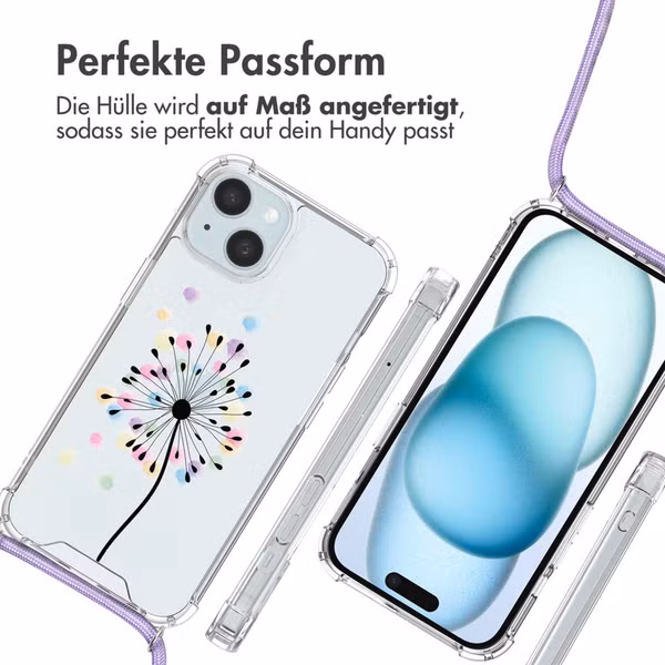 imoshion Design Hülle mit Band Apple iPhone 15 - Sandstone Dandelion