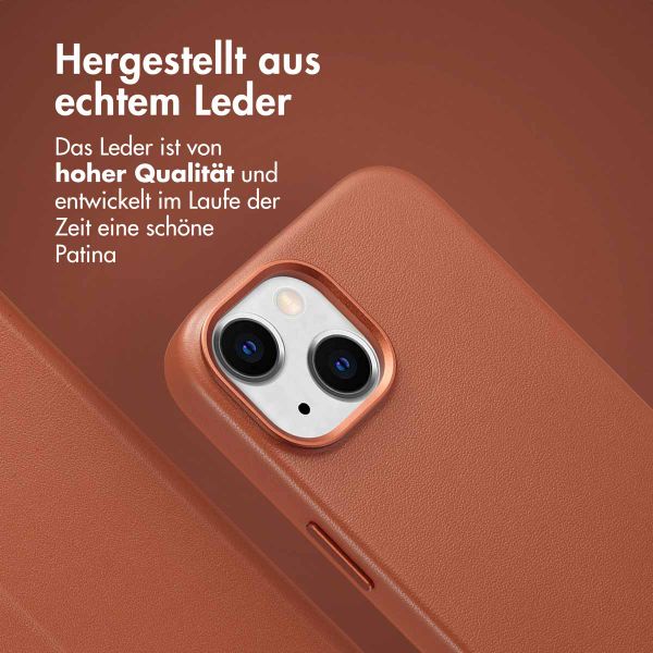 Accezz 2-in-1 Klapphülle aus Leder mit MagSafe Apple iPhone 15 - Sienna Brown