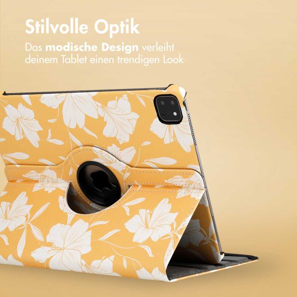 imoshion 360° drehbare Design Klapphülle Apple iPad Pro 12.9 (2018/2020/2021/2022) - Yellow Flowers