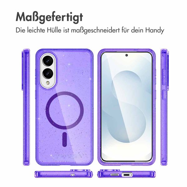 imoshion Sparkle Back Cover mit MagSafe Samsung Galaxy S25 Edge - Violett