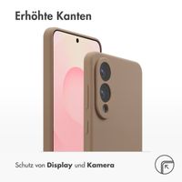 Accezz Liquid Silikoncase mit MagSafe Samsung Galaxy S25 Edge - lichtbruin