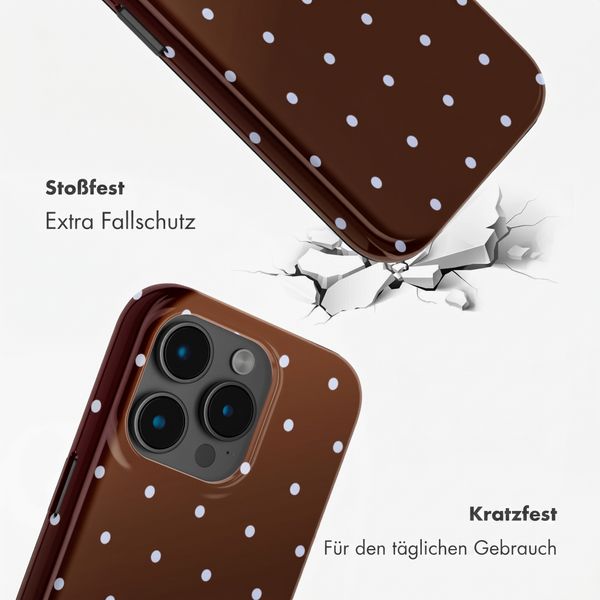 Selencia Vivid Back Cover Apple iPhone 15 Pro - Happy Dots Chocolate